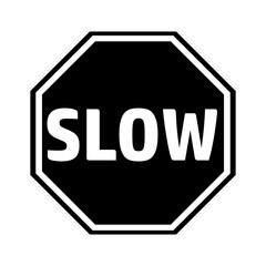 slow road sign png