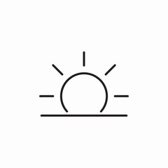 sunset view icon sign vector