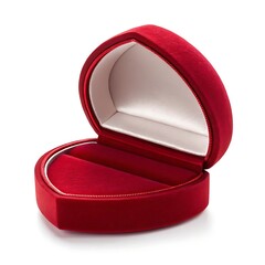 Elegant Red Heart-Shaped Jewelry Box Ready for a Proposal