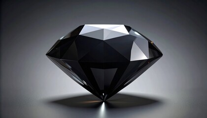 Black Diamond on Gray Background