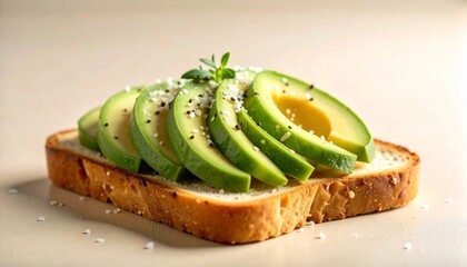 Avocado Toast on Light Background