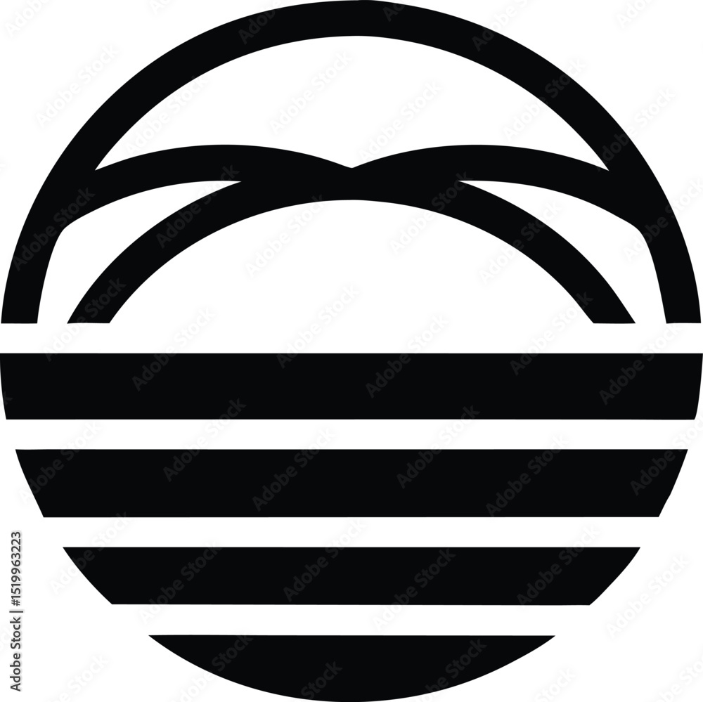 Poster abstract geometric composition layered design suitable for various creative concepts