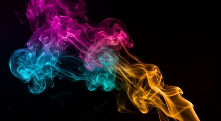 Obraz premium Abstract colorful smoke background design with vibrant colors smoke art design for wallpaper effect