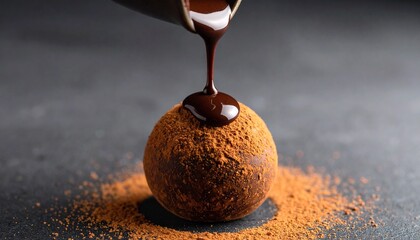 Chocolate Truffle with Sauce Drizzle