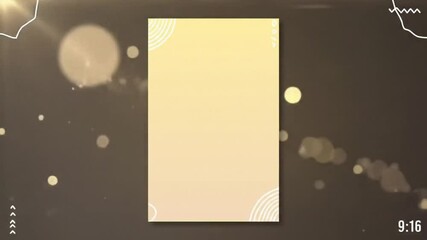 Abstract Presentation Template with Bokeh Lights and Yellow Overlay