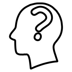 brain idea icon Simple thin line stroke