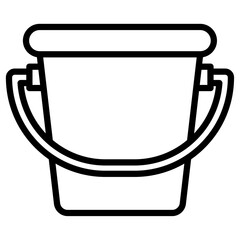 bucket icon Simple thin line stroke