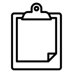 clipboard icon Simple thin line stroke