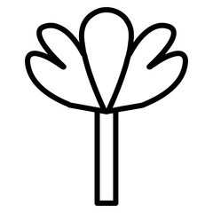 crocus icon Simple thin line stroke