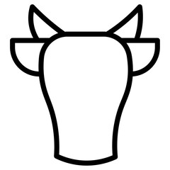 cow icon Simple thin line stroke