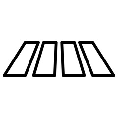 crossway icon Simple thin line stroke