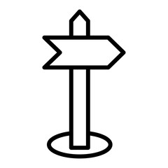direction icon Simple thin line stroke