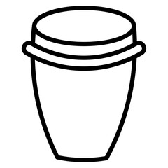 drum icon Simple thin line stroke