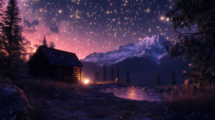 house with the aurora mood