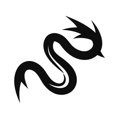 Fototapeta premium Snake silhouette, Snake silhouette vector