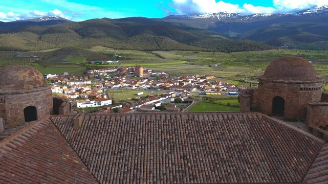 Aerial view of La Calahorra Castle, Granada province, Andalusia, Spain