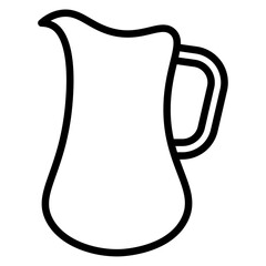 jug icon Simple thin line stroke