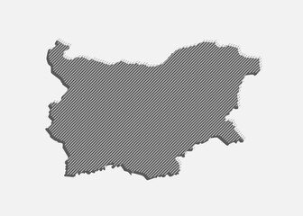Abstract map of Bulgaria, parallel grey lines