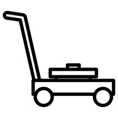lawn mower icon Simple thin line stroke