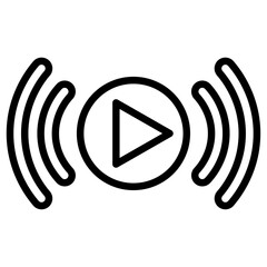 live icon Simple thin line stroke