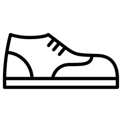 Men Shoes Icon Simple thin line stroke