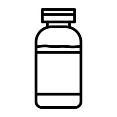 medical vial icon Simple thin line stroke