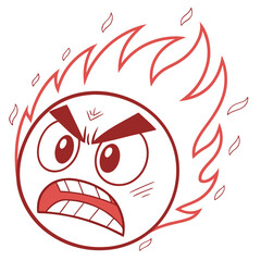 Anger emoji vector
