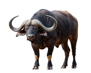 Fototapeta premium buffalo isolated on white