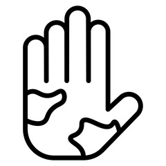 Obraz premium mottled skin icon Simple thin line stroke