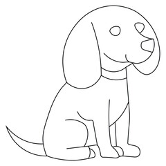 coloring page of a dog