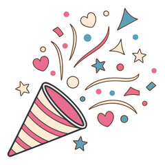 Vector confetti celebration emoji
