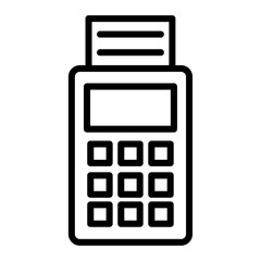 pos terminal icon Simple thin line stroke
