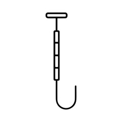 icon Avalanche Probe Climbing on white background vector
Vector line icon rock climbing, mountaineering, tourism