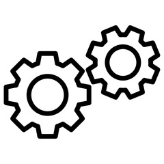 processing icon Simple thin line stroke