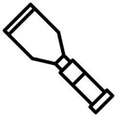 putty knife icon Simple thin line stroke