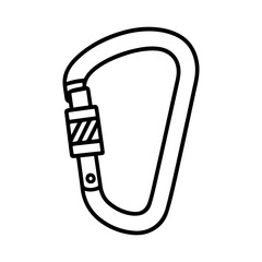 icon Rock climber carabiner on white background vector
Vector line icon rock climbing, mountaineering, tourism