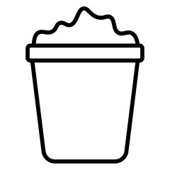 sand bucket icon Simple thin line stroke