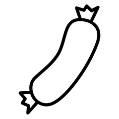 sausage icon Simple thin line stroke