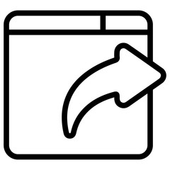 share page icon Simple thin line stroke