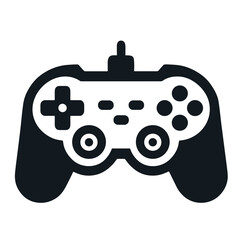 Minimalist gaming controller vector icon showcasing sleek entertainment and digital play on transparent background for modern UX, apps, and tech-based designs