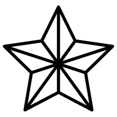 star icon Simple thin line stroke