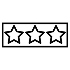 star rating icon Simple thin line stroke