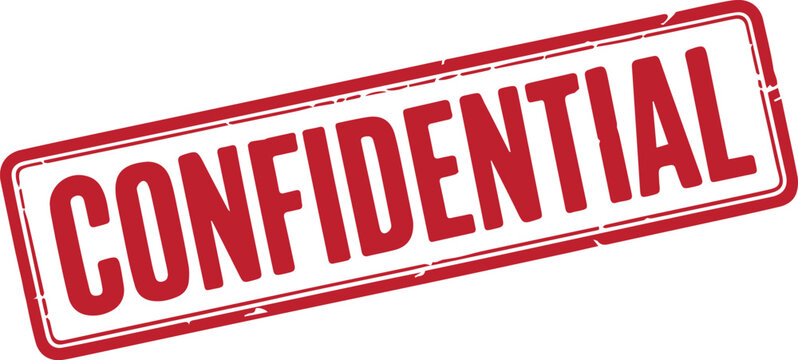 confidential grunge stemp text vector