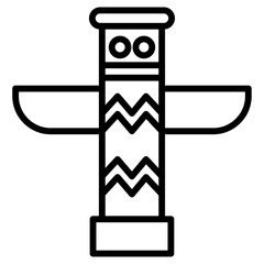 totem icon Simple thin line stroke