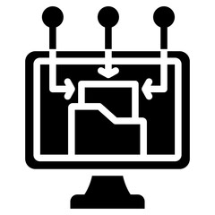 Data Input Glyph Icon