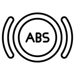 abs icon Simple thin line stroke