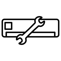 ac repair icon Simple thin line stroke