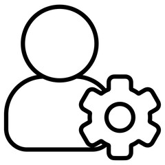 administrator icon Simple thin line stroke