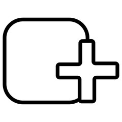 add icon Simple thin line stroke