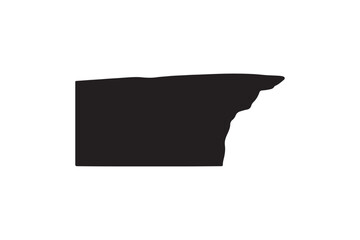 Cliff edge silhouette vector art illustration on white background